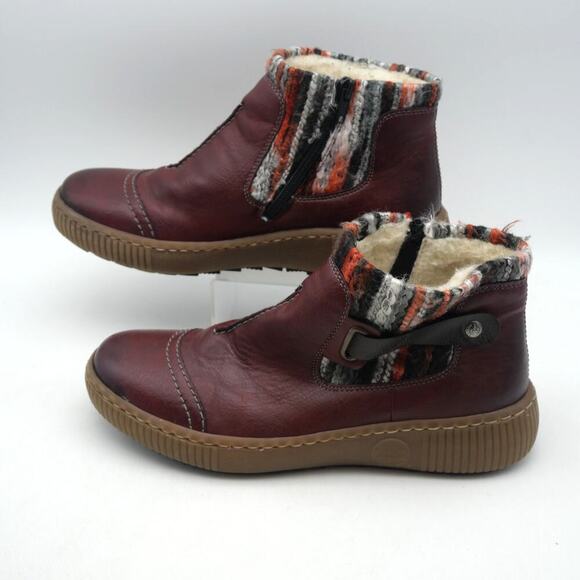 Rieker Women's 8.5 Felicitas Wine Red Booties Boots Z6784 Size 40 - Picture 3 of 12